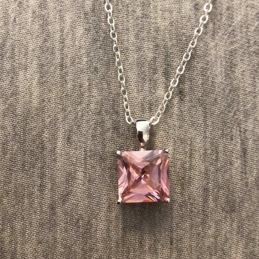 Pink Cubic Zirconia necklace